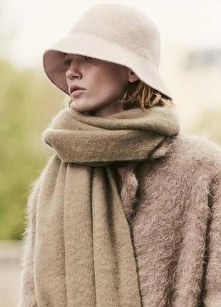 Новая шерстяная панама zara (100% шерсть), фетровая шляпа, размер xs-s / 54 см