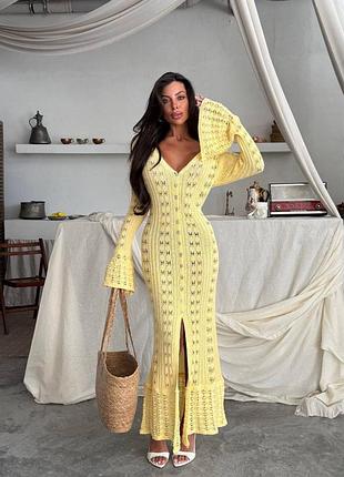 Ажурне трикотажне плаття