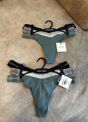 Набори жіночих трусиків- стрінгів calvin klein, s, m