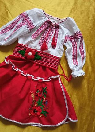 Праздничный комплект вышиванка девочке