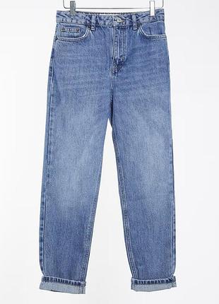Джинсы mom topshop женские классические синие