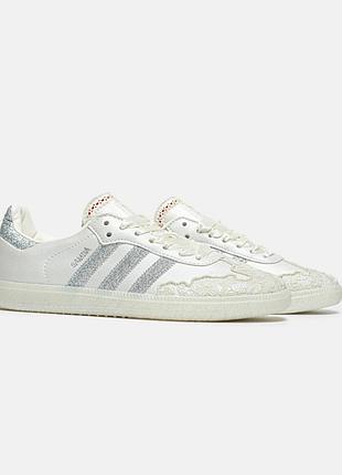 Adidas samba ʼvalentine’s day chalk white, metallic silver