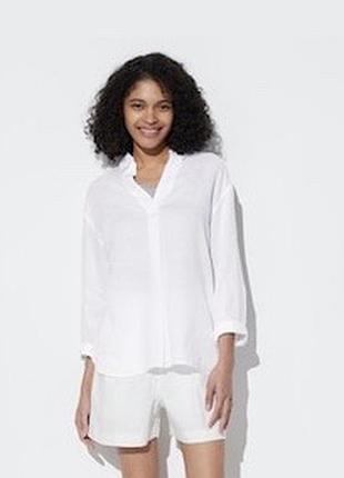 Блузка лляна uniqlo