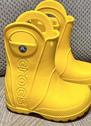 Оригінальні дитячі гумові чобітки crocs c6 крокс чоботи 23 розмір 132 мм