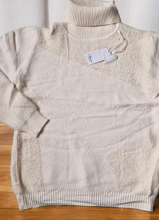 Cветер гольф молочний цвет женский размер m-xl