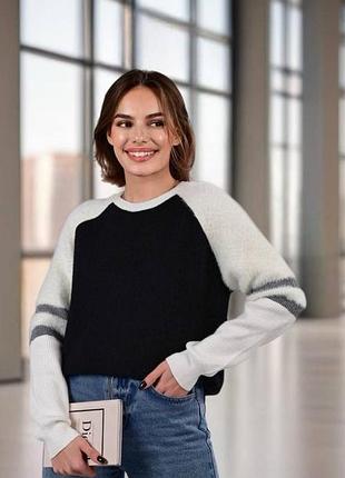 Свитер женский комбинированый 2xl/3xl