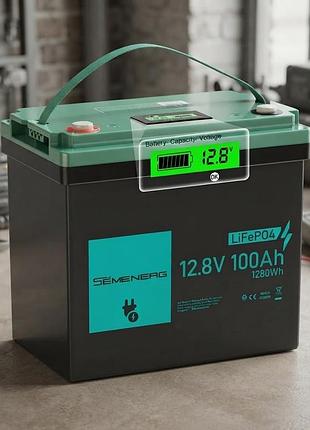 Аккумулятор semenerg mini lifepo4, 12.8v 100ah, 1280wh
