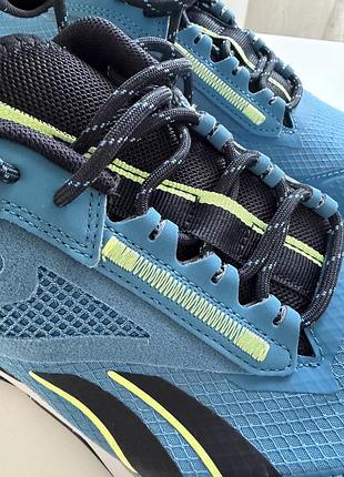 Жіночі кросівки reebok nanoflex; голубі водовідштовхувальна поверхня; бірюзовий салатовий