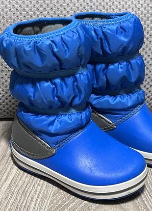Оригінальні зимові чоботи дутики crocs с9 сапоги крокс 26 розмір 157 мм як нові