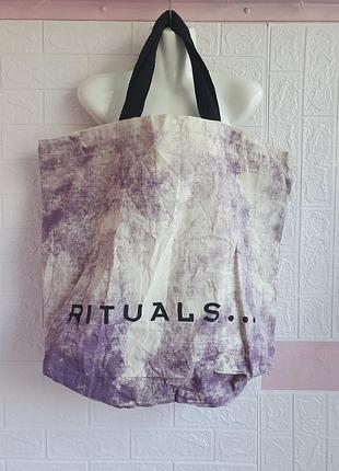 Велика холщова сумка rituals, фіолетова