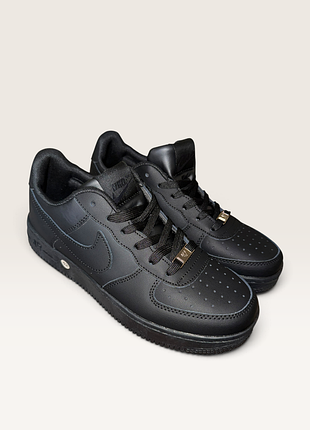 Р. 41-46 кроссовки новые nike air force 1 triple black — легендарная классика