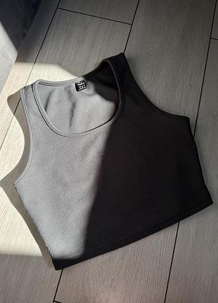 Жіночий короткий топ shein сірий