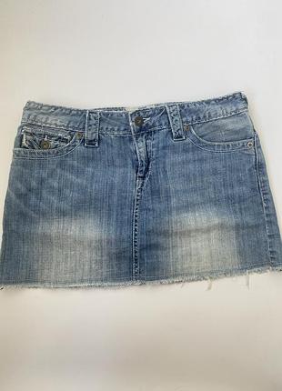 Джинсовая мини-юбка abercrombie & fitch в стиле y2k / короткая юбка с низкой посадкой