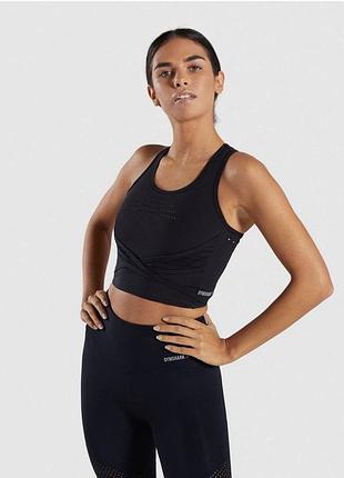 Чорний спортивний топ gymshark