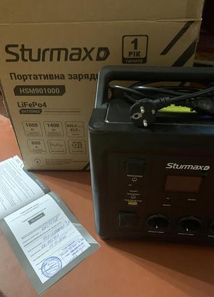 Акумуляторна портативна зарядна станція lifepo4 1400 вт sturmax hsm901000