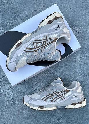 Asics gel nyc milk/brown grey