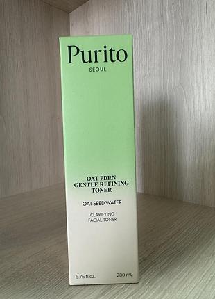 Тонер для обличчя purito oat pdrn gentle refining toner з pdrn вівса, 200 мл.