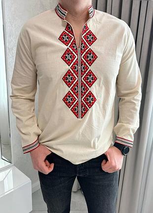 Вышиванка мужская безупречная вышивка туречки