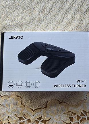 Бездротова педаль для перегортання сторінок lekato wt-1 wireless turner, для керування цифровими нотами, документами чи книгами без допомоги рук.