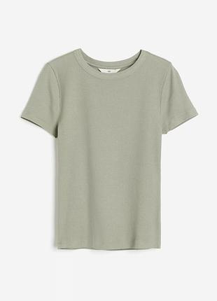 Базовая футболка в рубчик от h&amp;m