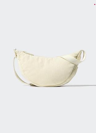 Сумка uniqlo round mini shoulder bag (corduroy)