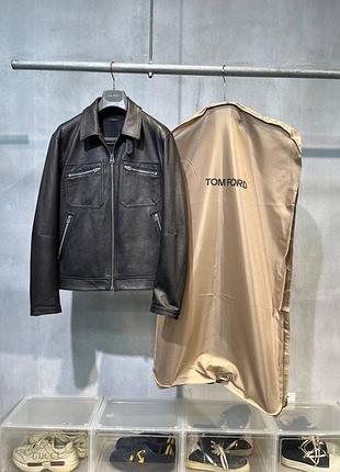Чоловіча куртка авіатор з натуральної шкіри та замші tom ford