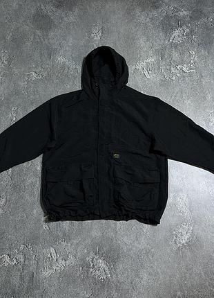 Чорна нейлонова куртка вітровка анорак carhartt xl розмір оригінал