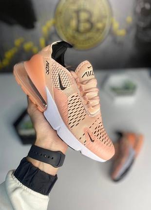 Стильні жіночі кросівки nike air max 270 peach