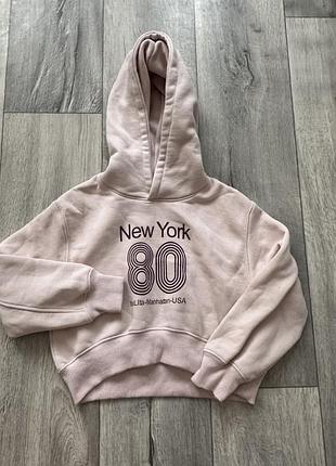 Худи zara 9/10 лет розовый персиковый с капюшоном