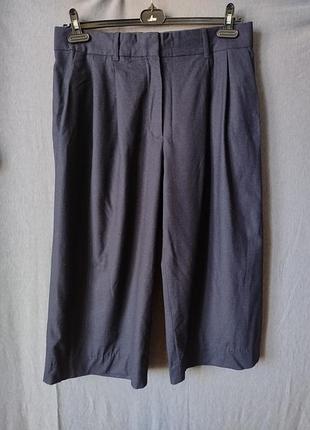 Темно-синие шерстяные кюлоты cos (широкие укороченные брюки) — eur 40 / l (m-l)