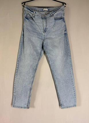 Світло-блакитні джинси papaya denim з високою посадкою (uk 14 / l–xl, бавовна)