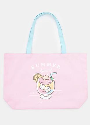 Текстильна tote сумка з принтом pusheen the cat