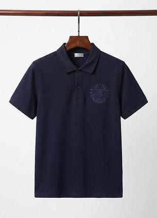 Поло dior (made in italy) ексклюзив polo m-l люкс сине
