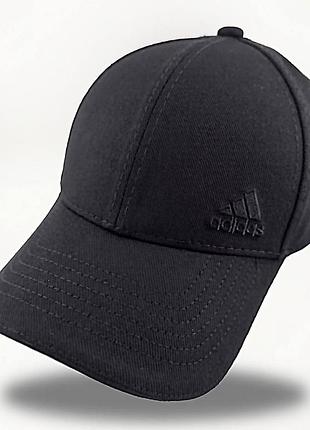 Чоловіча бейсболка adidas фулка стрейчева чорна, закрита кепка на гумці (котон)