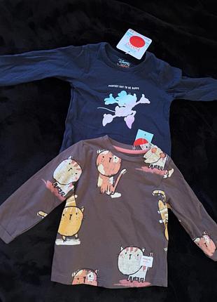 Нові лонгсліви disney baby та tex baby 6 міс — 2 шт