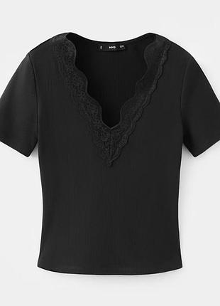 Футболка топ чорна mango xl