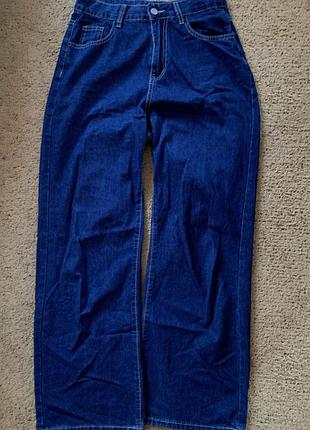 Сині блакитні довгі джинси navy blue long jeans