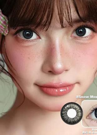 Контактные линзы tutlens snow mountain black, 1 пара
