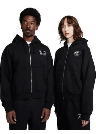 Толстовка зіпка nike stüssy fleece черная fj9175-010