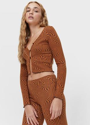 Кофта жіноча stradivarius s коричнева