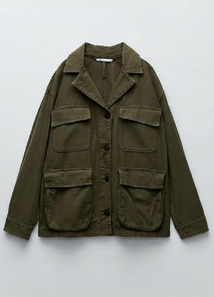 Джинсова куртка жіноча оверсайз zara s
