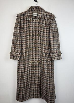 Вінтажне пальто vintage windsmoor wool blend rare checkered coat made in hungary
