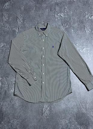 Сорочка polo ralph lauren m розмір оригінал зелена в смужку чоловіча