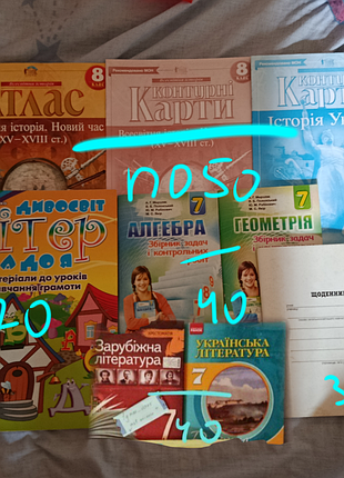 Атласы 8 класса истории, мачт и обучающие книги