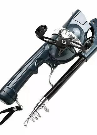 Вудка and5979 133 см з котушкою • складна рибальська вудка fishing rod 133 см для аматорської риболовлі, поїздок і відпочинку