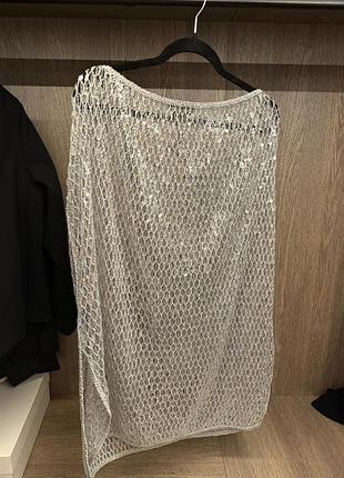 Спідниця міді в паєтках zara