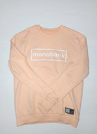 Світшот жіночий monobank персиковий з принтом (оригінал)