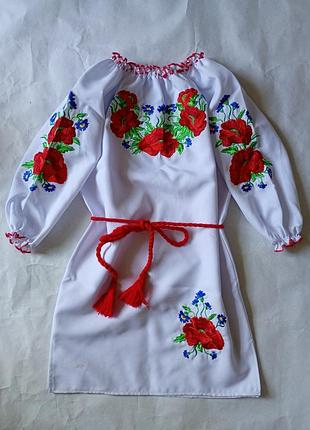 Вишиванка сукня сорочка маки