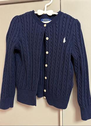 В'язаний кардиган ralph lauren polo синього кольору, оригінал 5 років