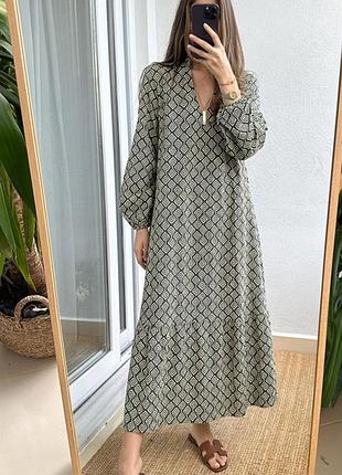 🩵💛 катонова сукня максі від zara  ххl